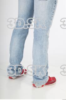 Calf blue jeans red boots photo reference of Regelio 0006